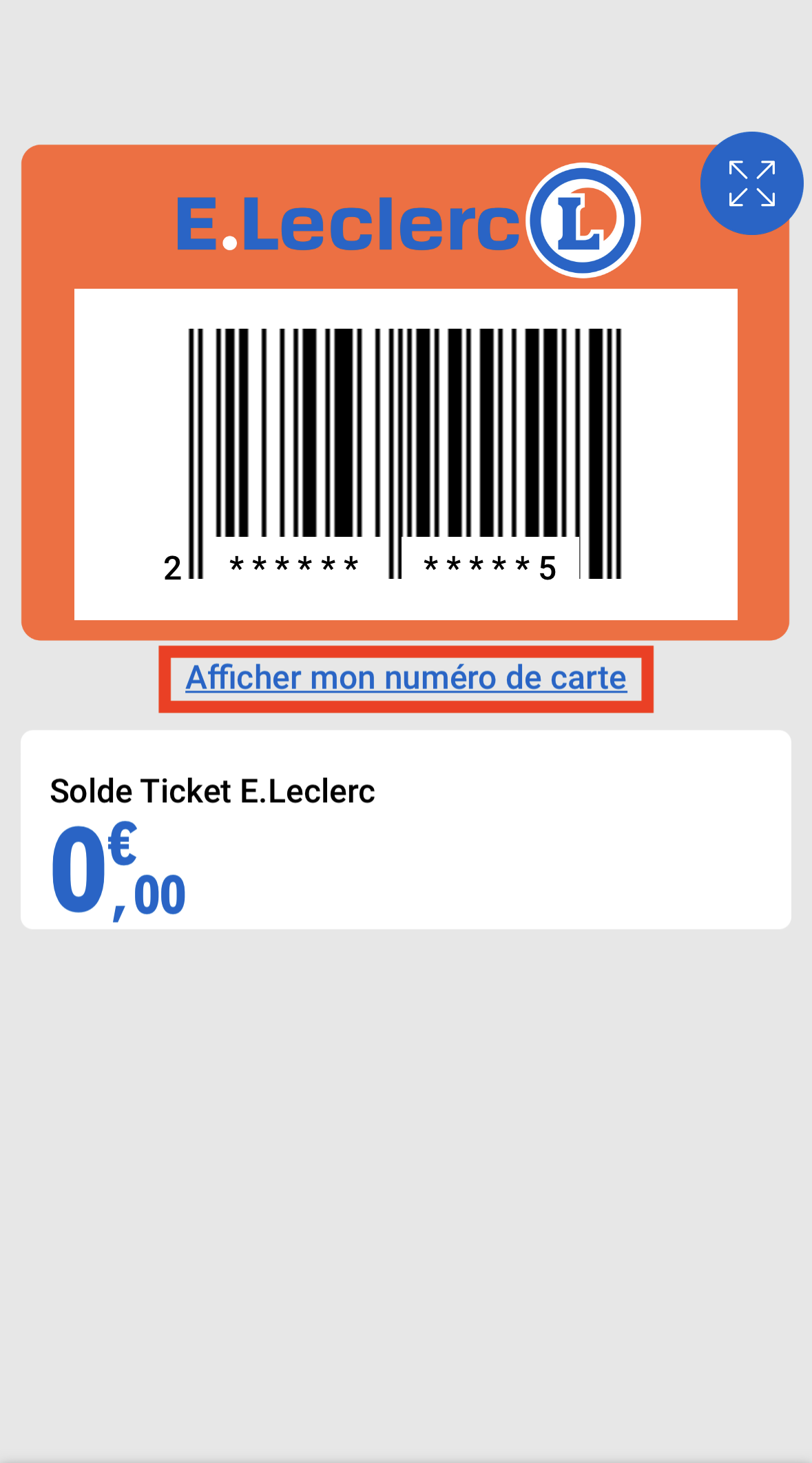 comment retrouver mon code de carte leclerc